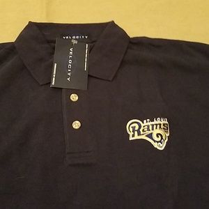 NWT Rams St. Louis long-sleeve polo shirt